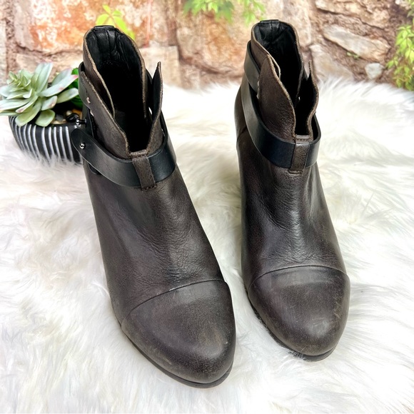 RAG & BONE Burnished Brown Leather Harrow Ankle Boots, 40 - Picture 9 of 14